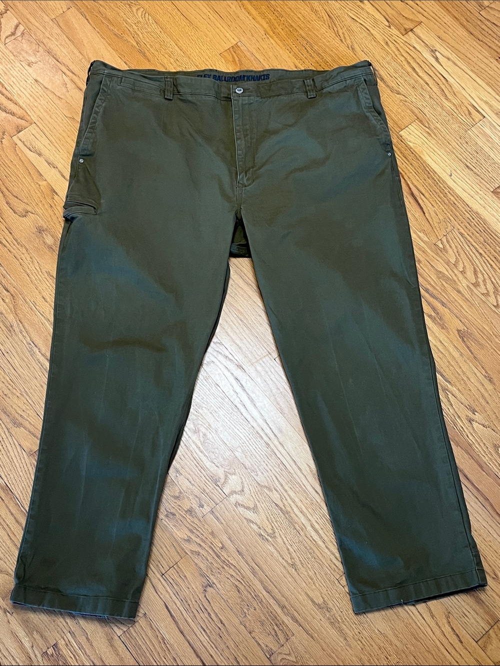 -Duluth Trading Flex Ballroom Khakis Relaxed Fit Green Men's Pants W/48 L/30 - Picture 2 of 11
